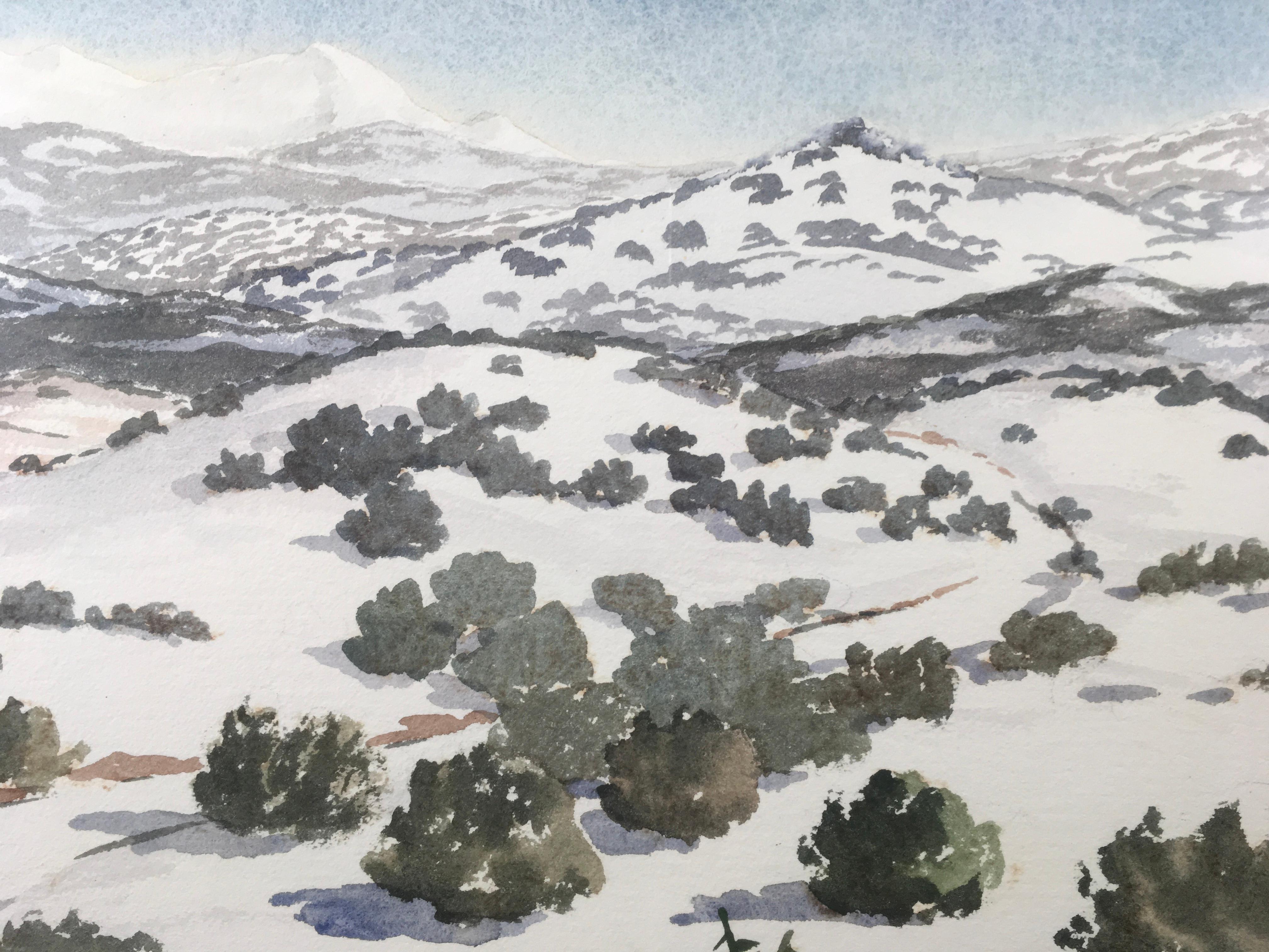 Paesaggio vicino a Cundiyo, NM', di Webb Young, acquerello su carta in vendita 1