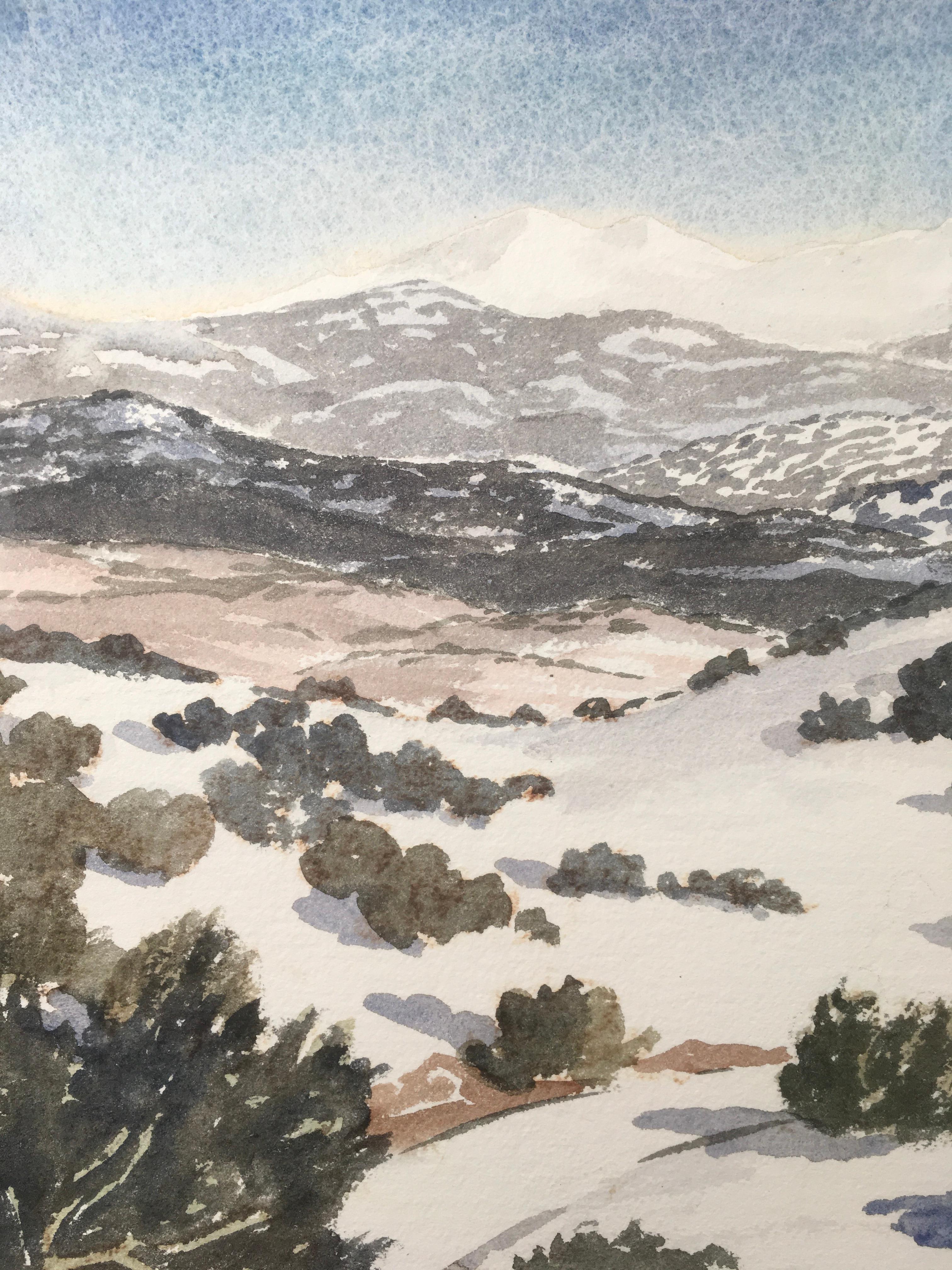 Paesaggio vicino a Cundiyo, NM', di Webb Young, acquerello su carta in vendita 2