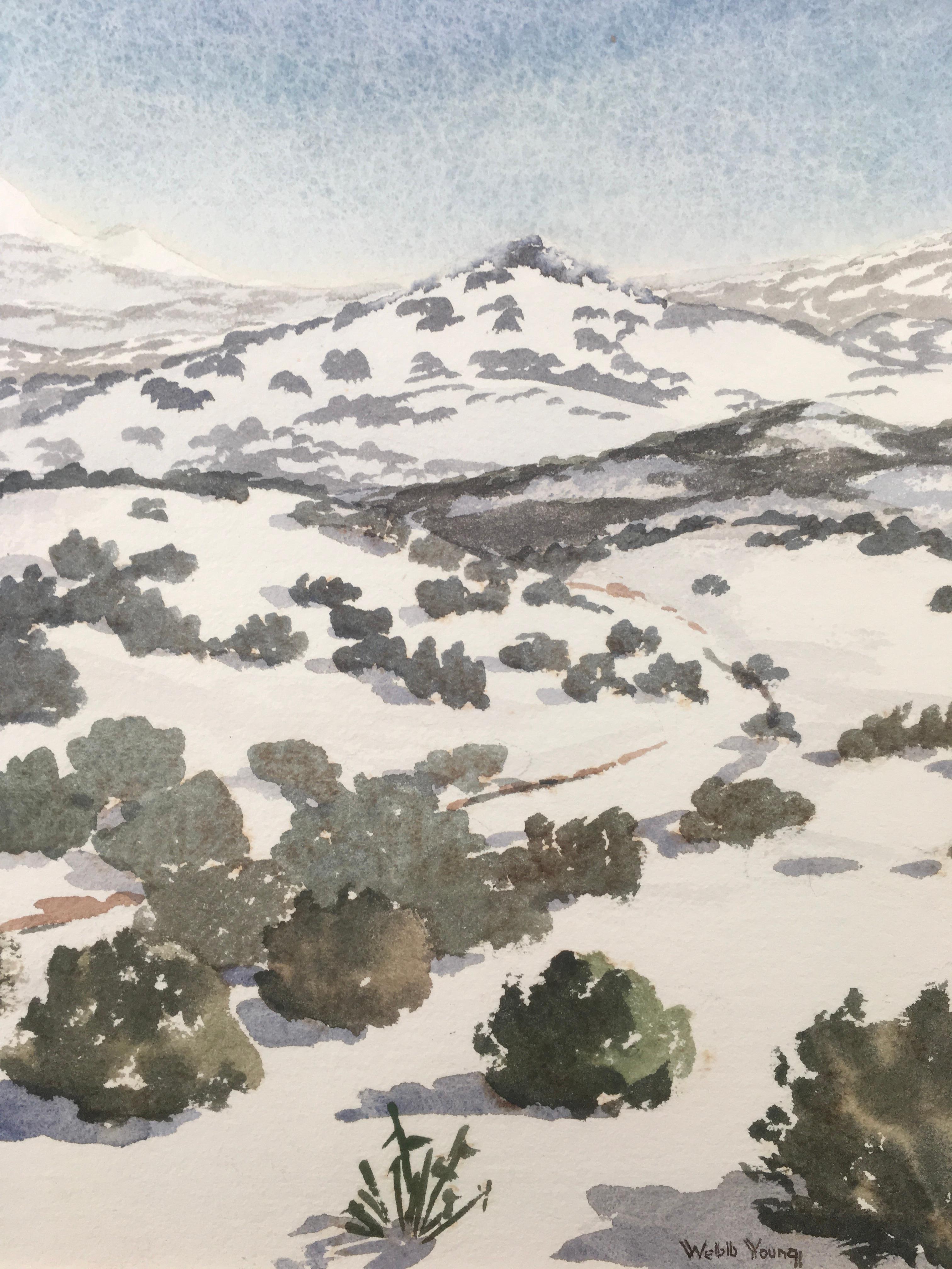 Paesaggio vicino a Cundiyo, NM', di Webb Young, acquerello su carta in vendita 3