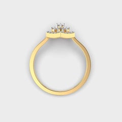 Webbed in Love Moissanite Ring 925 Sterling Silver Moissanite Anniversary Ring .