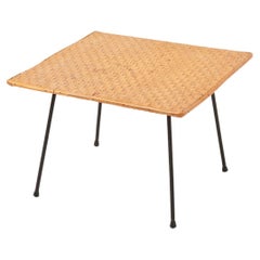 Webbed Side Table with Iron Base, US 1950s