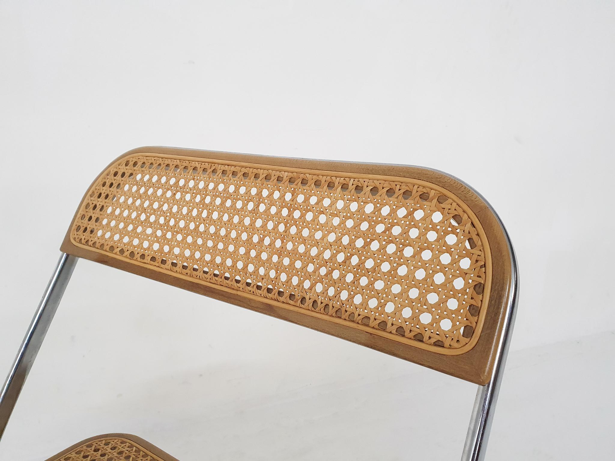 20th Century Webbing Folding Chair by Giancarlo Piretti for Castelli, Model Plia, Italy, 1967