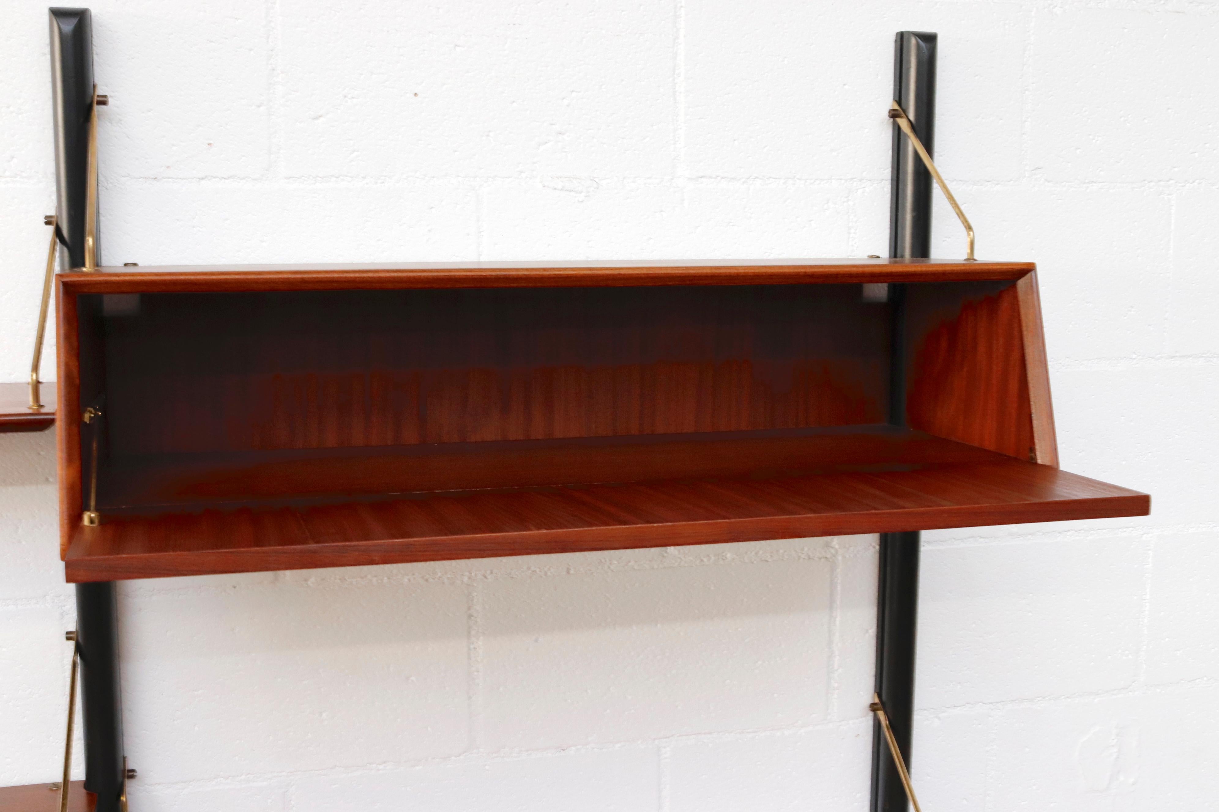 Mid-Century Modern WeBe 3 Section Shelving Unit by Louis Van Teeffelen