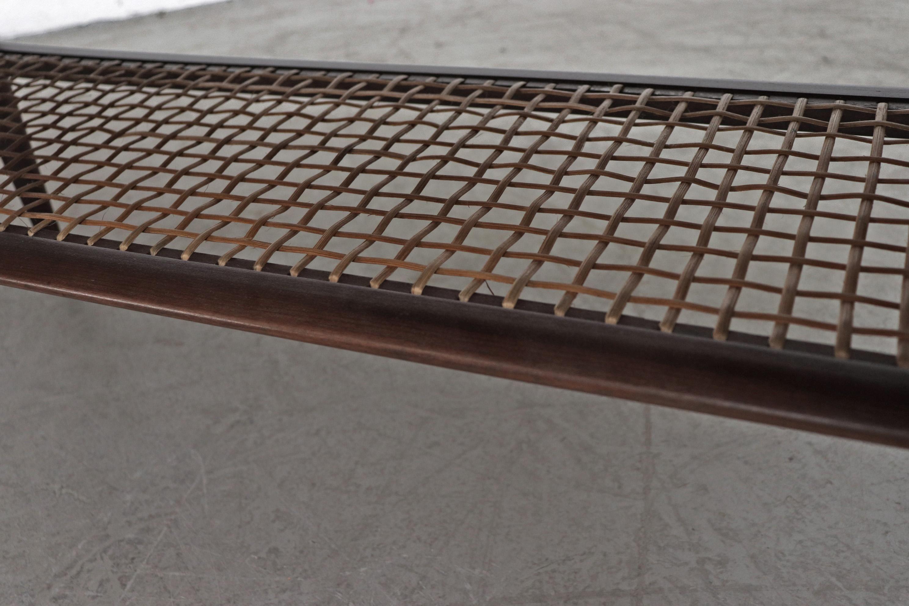 WeBe Attributed Teak Coffee Table with Inset Blue Mosaic 3