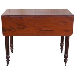 Used Weber Furniture Empire Revival American Flame Mahogany Drop Leaf Console Table