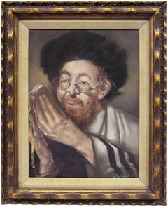 Hungarian Judaica, Hassidic Rabbi painting