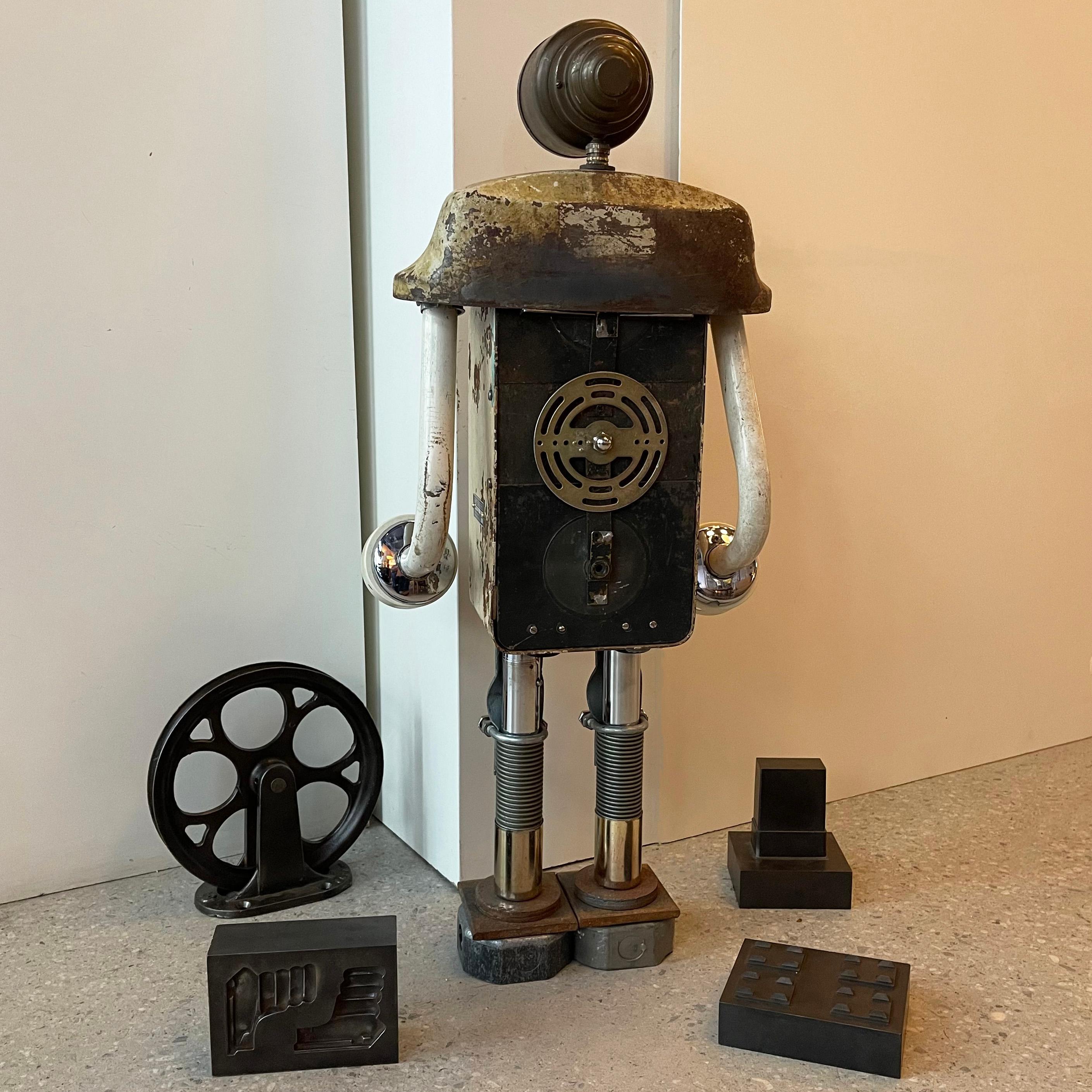Metal Weber Robot Sculpture by Bennett Robot Works