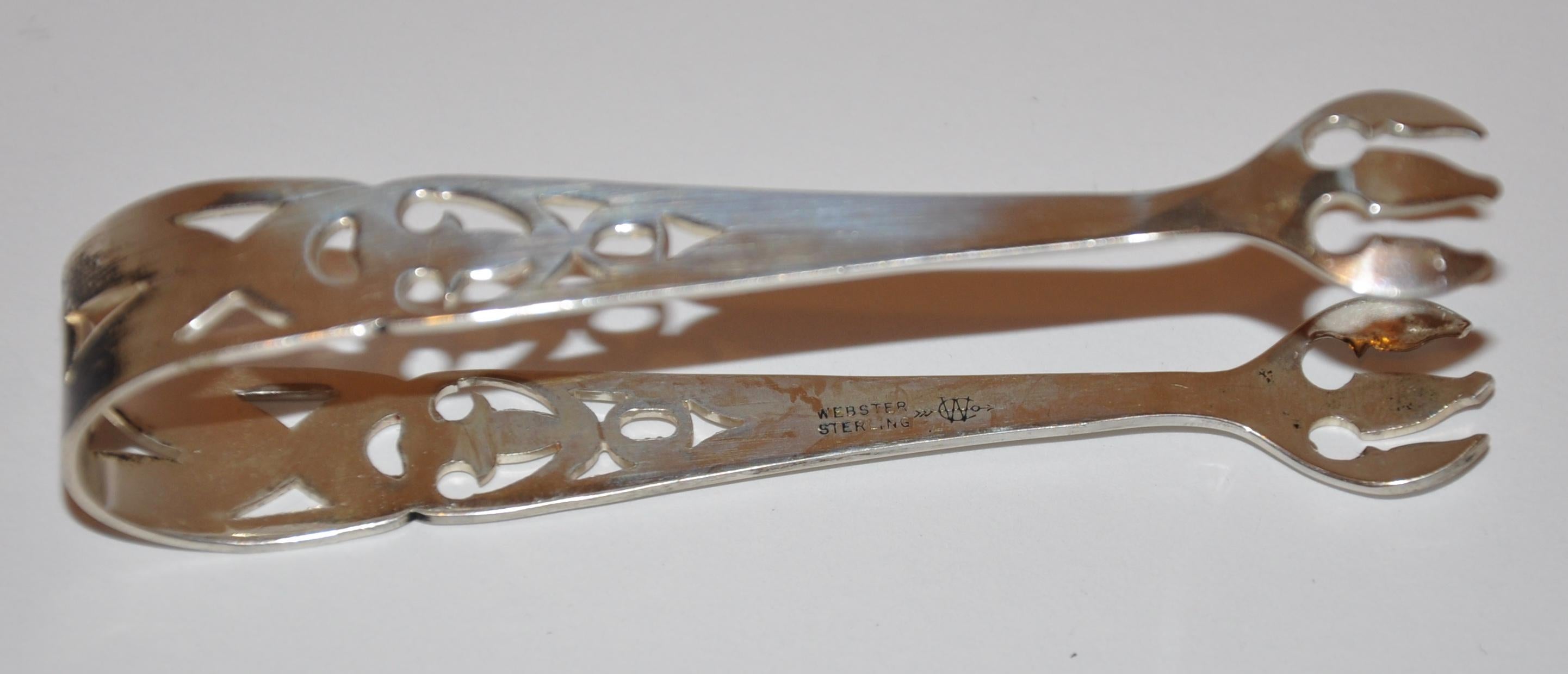 Pinza in miniatura Webster 1930 in argento sterling con marchio del produttore In condizioni buone in vendita a New York, NY