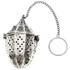 Webster Co Boule d'Infuseur de Thé Gland en Argent Sterling