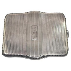 The Webster Co Sterling Silver Cigarette Case with Monogram and Engraving #24562