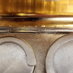 Webster Co Sterling Silver Double Coin Holder Chatelaine Ring with Monogram