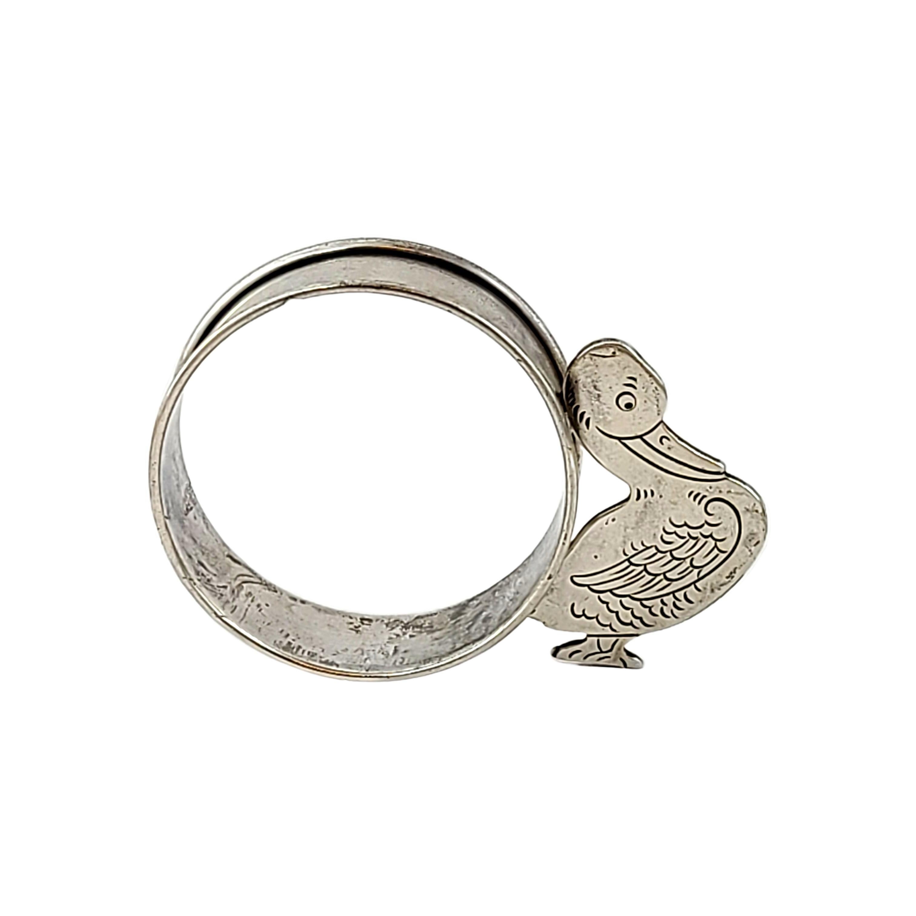 Webster sterling silver duck napkin ring

This adorable sterling silver baby or child napkin ring is accented with a highly detailed duck. So sweet, this napkin ring will continue to be a wonderful keepsake!

Measures approx 9/16