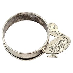 Vintage Webster Co Sterling Silver Duck Napkin Ring
