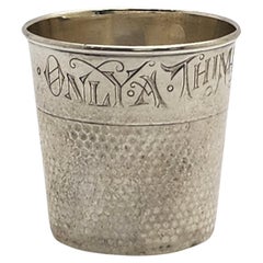 Webster Co Sterling Silver "Only A Thimble Full" Shot Cup/Jigger #15755