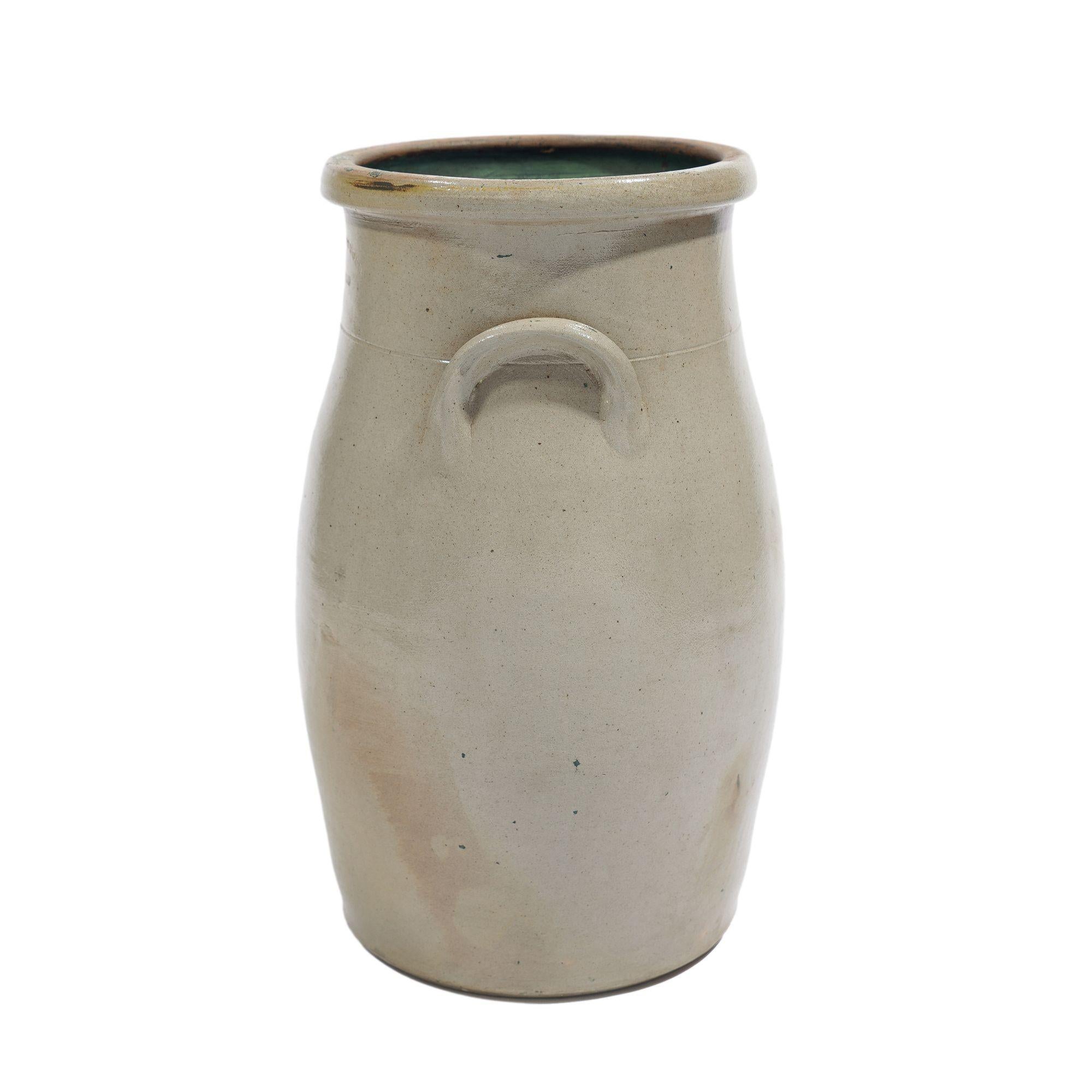 Webster & Seymour two gallon salt glazed stoneware churn, c. 1857-67 1