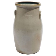Antique Webster & Seymour two gallon salt glazed stoneware churn, c. 1857-67