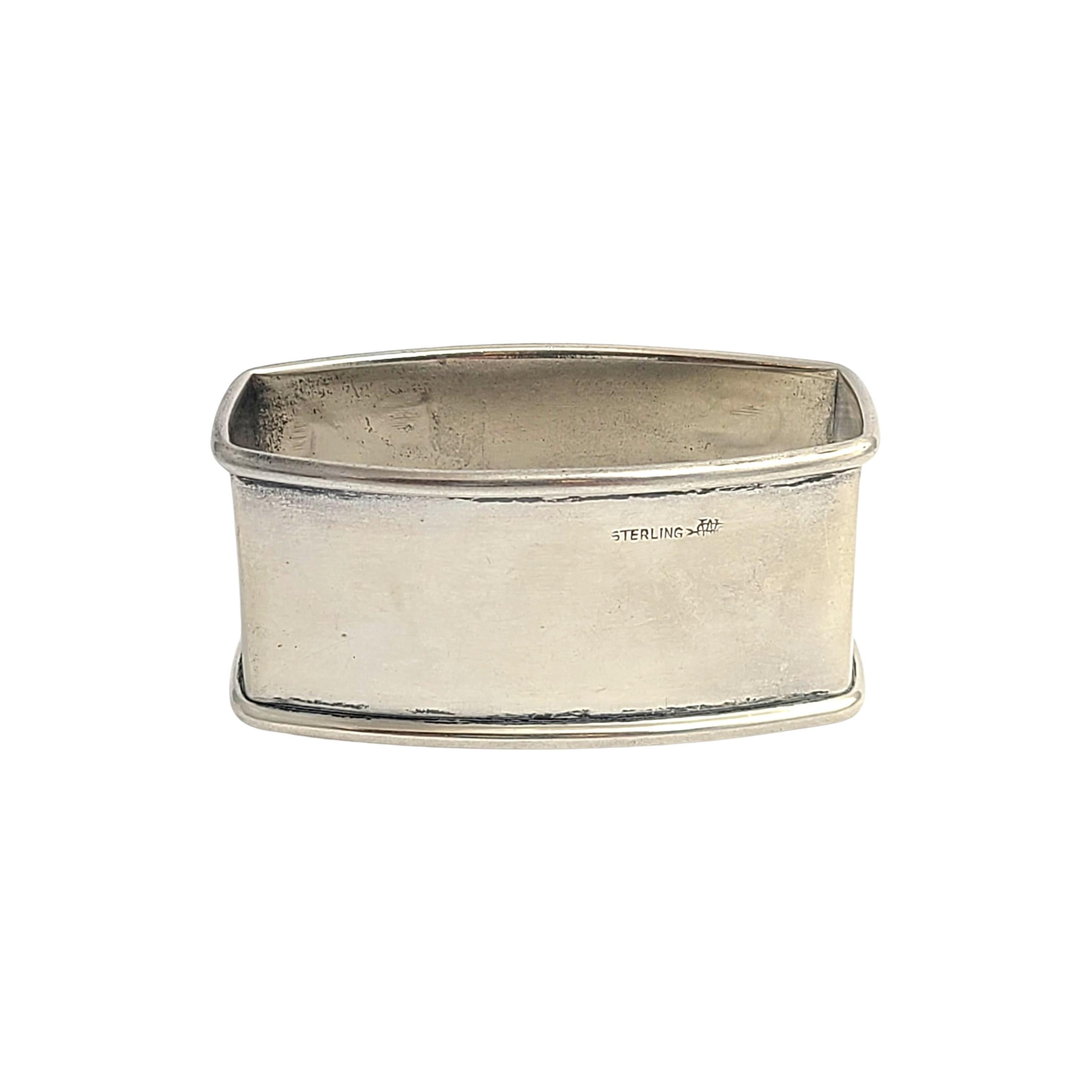 Webster Sterling Silver Enamel Child's Napkin Ring with Monogram #12342 In Good Condition For Sale In Washington Depot, CT