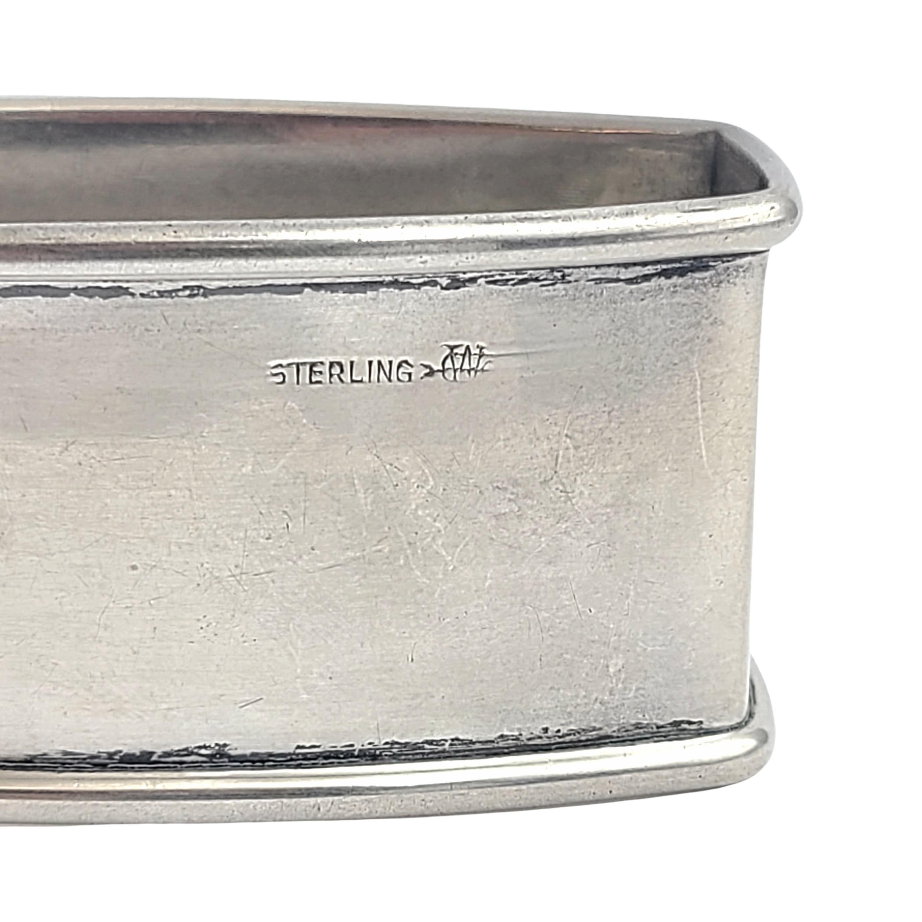 Webster Sterling Silver Enamel Child's Napkin Ring with Monogram #12342 For Sale 3