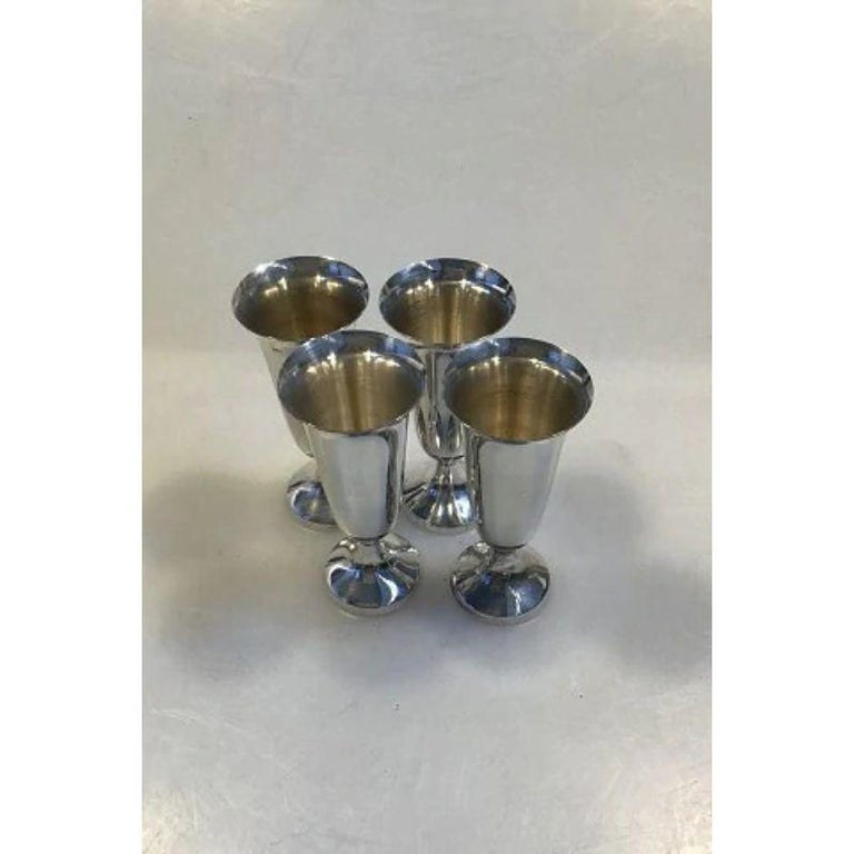 Webster Sterling Silver Shots Glasses Set of 4 For Sale at 1stDibs