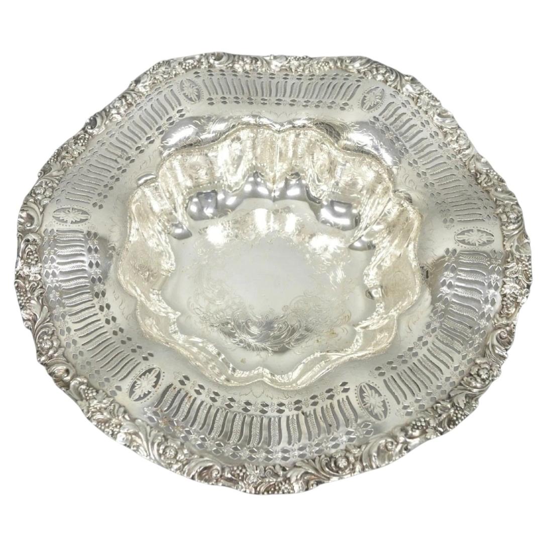 Pre-owned International Silver Webster Wilcox 3236c Plated Scalloped Centerpiece Bowl