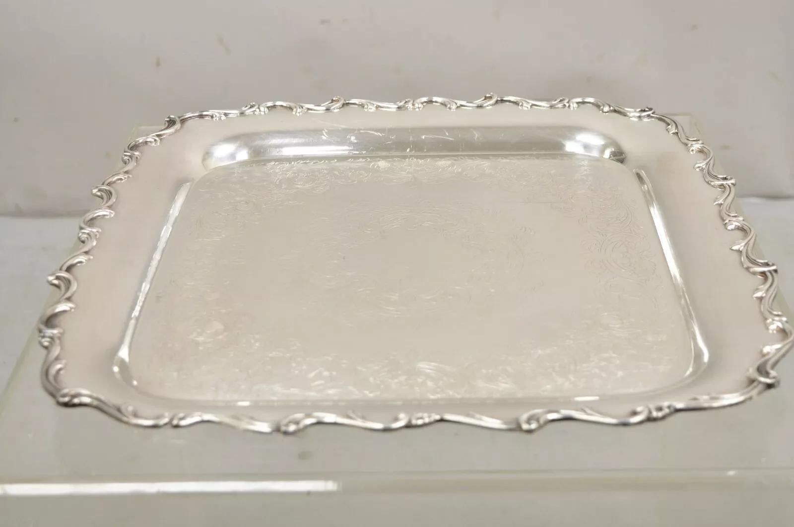 A. Wilcox International Silver 7228 Vassoio quadrato da portata Joann in vendita 3