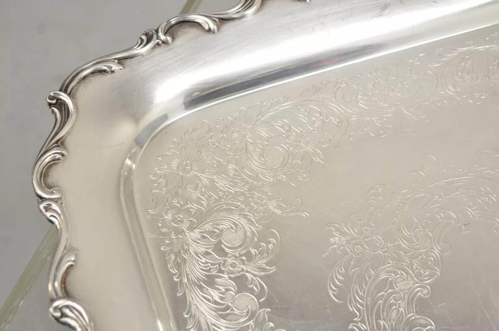 A. Wilcox International Silver 7228 Vassoio quadrato da portata Joann In condizioni buone in vendita a Philadelphia, PA