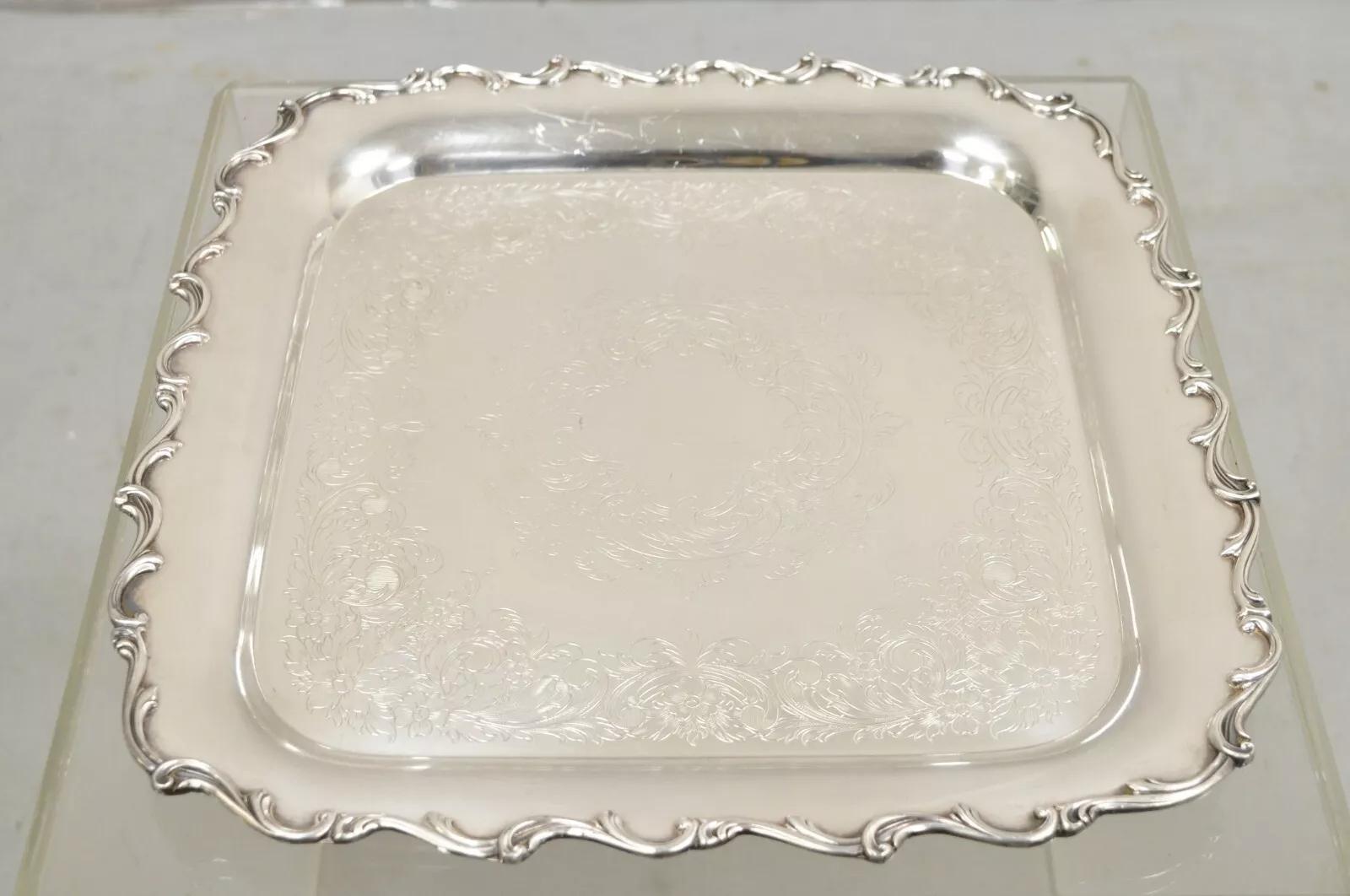 A. Wilcox International Silver 7228 Vassoio quadrato da portata Joann in vendita 1