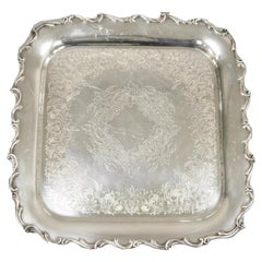 Vintage Webster Wilcox International Silver 7228 Joanne Square Serving Platter Tray