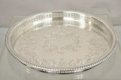 Webster Wilcox International Silver Brandon Hall 7572G 15" Round Platter Tray