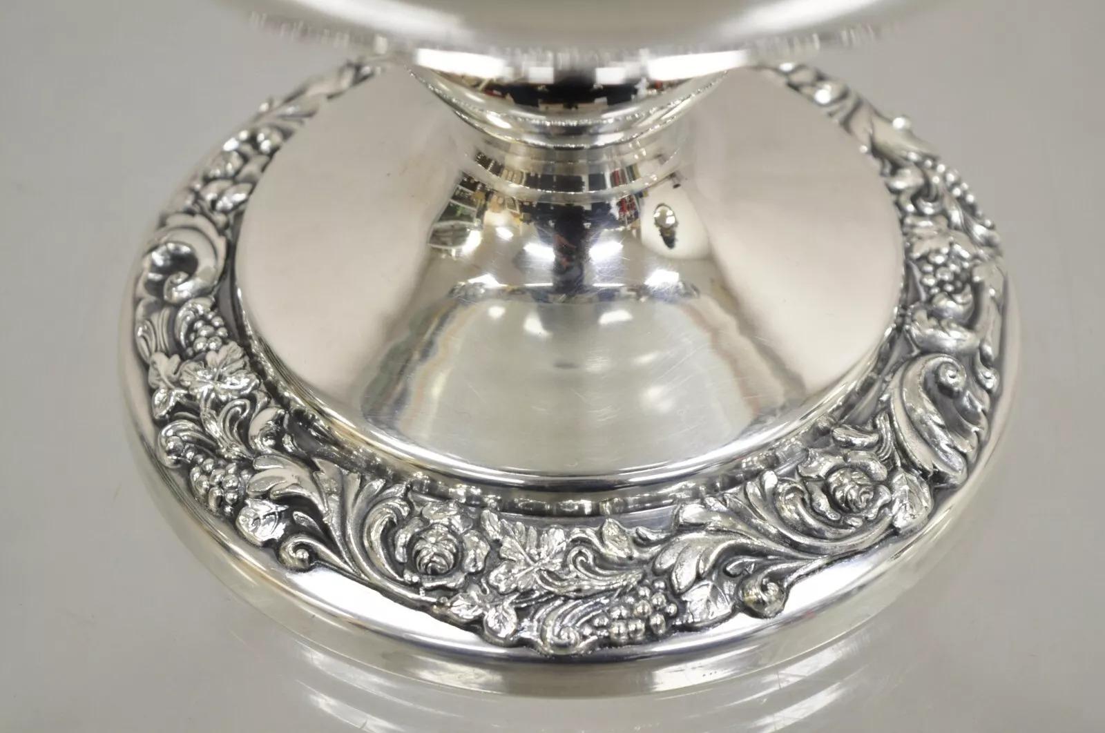 Victorian Webster Wilcox International Silver Co Silver Plate Trophy Cup Champagne Chiller For Sale