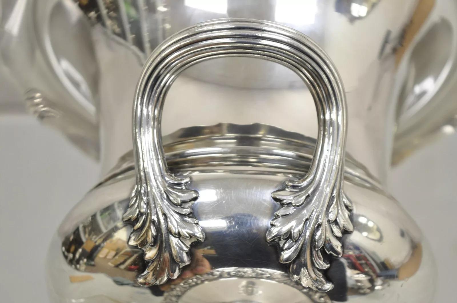 Unknown Webster Wilcox International Silver Co Silver Plate Trophy Cup Champagne Chiller For Sale