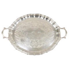 Webster Wilcox International Silver "English Flutes" Silver Plated Serving Tray