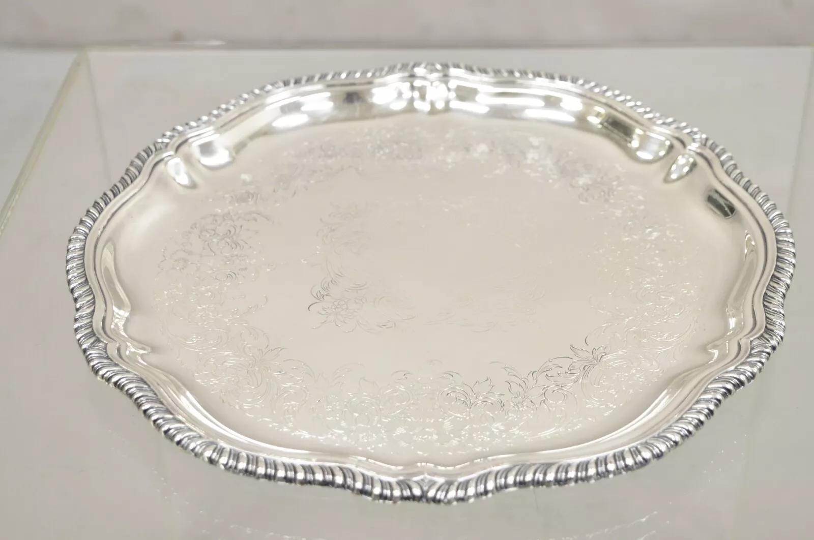 Victorian Webster Wilcox International Staffordshire 4470C Silver Plated Platter Tray