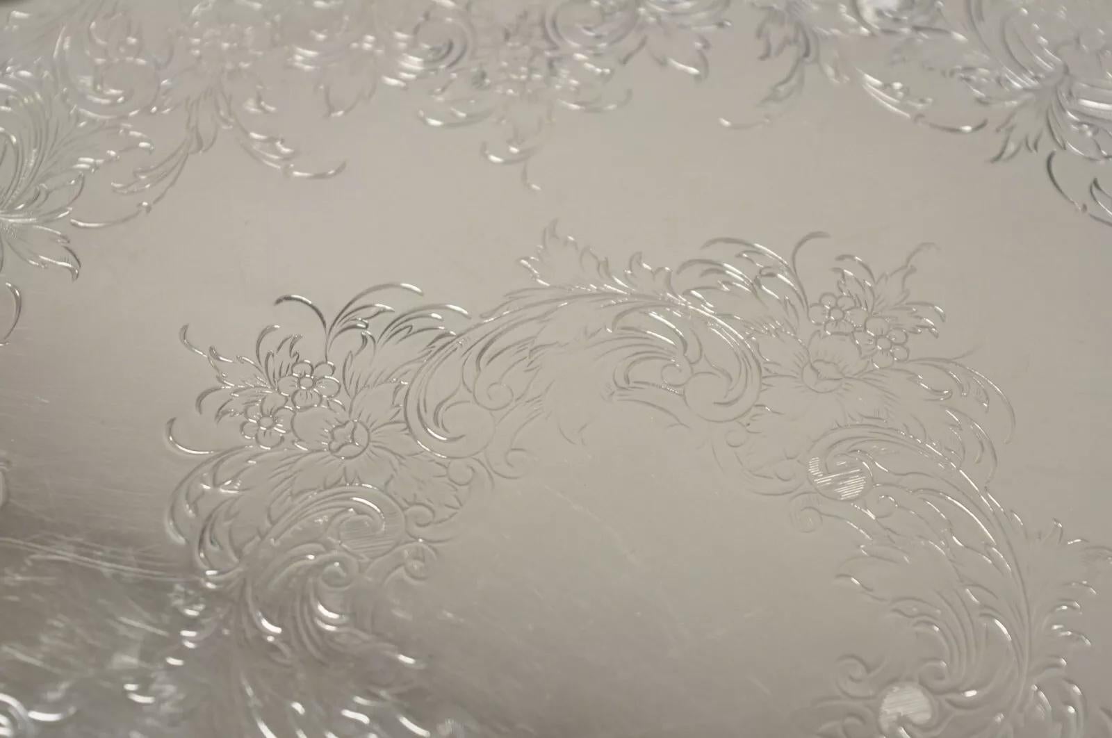 20th Century Webster Wilcox International Staffordshire 4470C Silver Plated Platter Tray