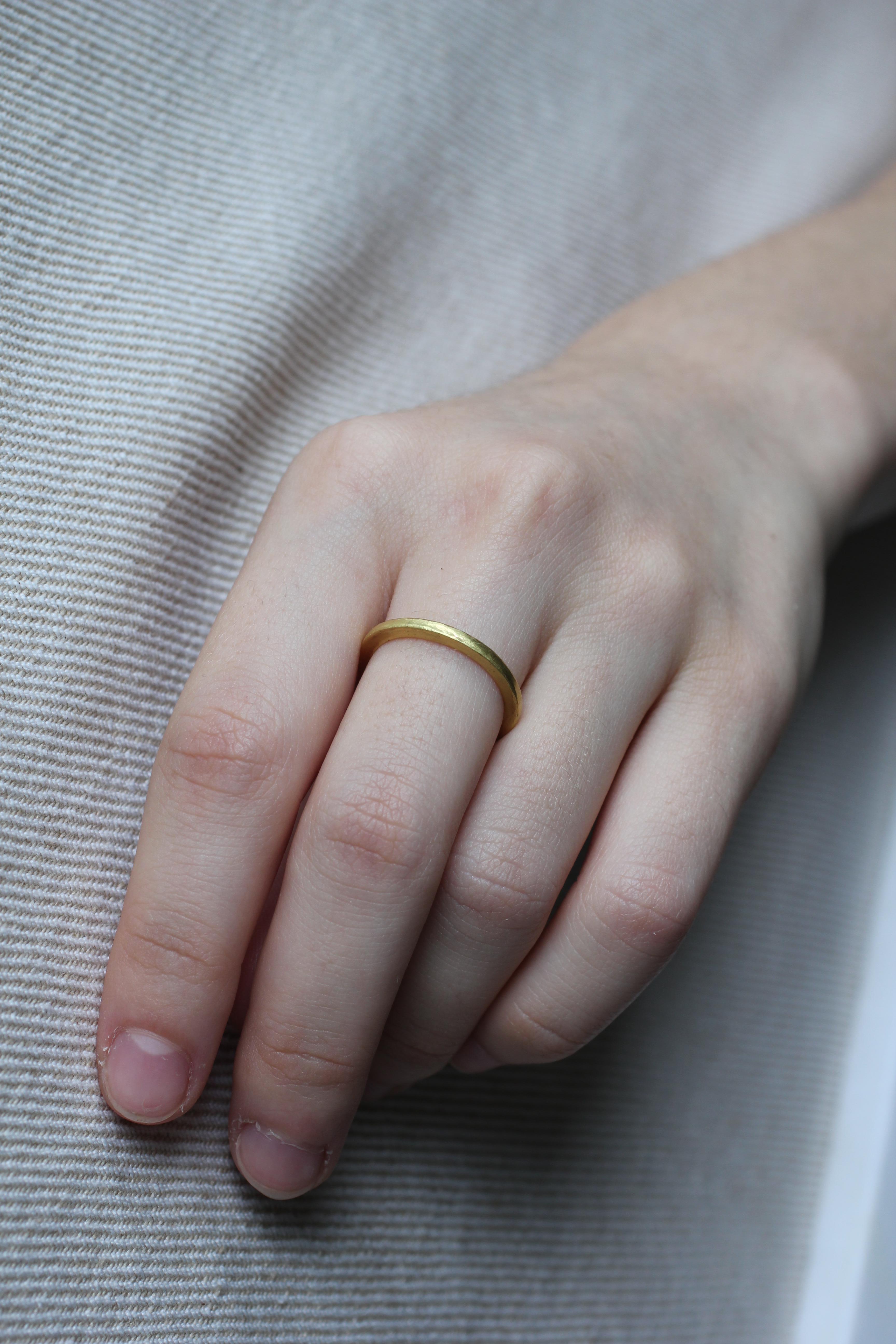 22k-21k Gold Ring Stackable Bridal Wedding Band Mehr Contemporary Fashion Ideen im Angebot 6