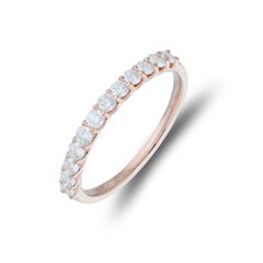 Wedding Band 1981 Classic Collection Ring: 0.5 ctw Diamond in 14K Rose Gold