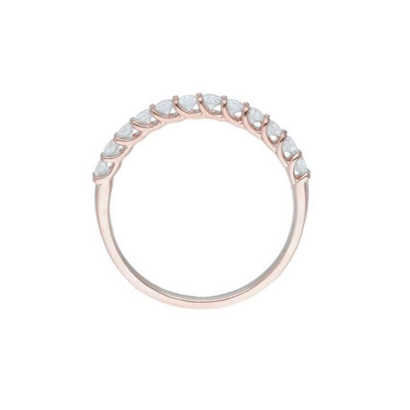 Round Cut Wedding Band 1981 Classic Collection Ring: 0.5 ctw Diamond in 14K Rose Gold For Sale