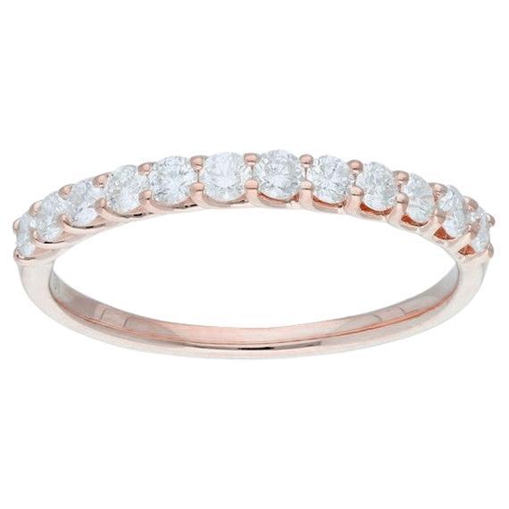 Wedding Band 1981 Classic Collection Ring: 0.5 ctw Diamond in 14K Rose Gold For Sale