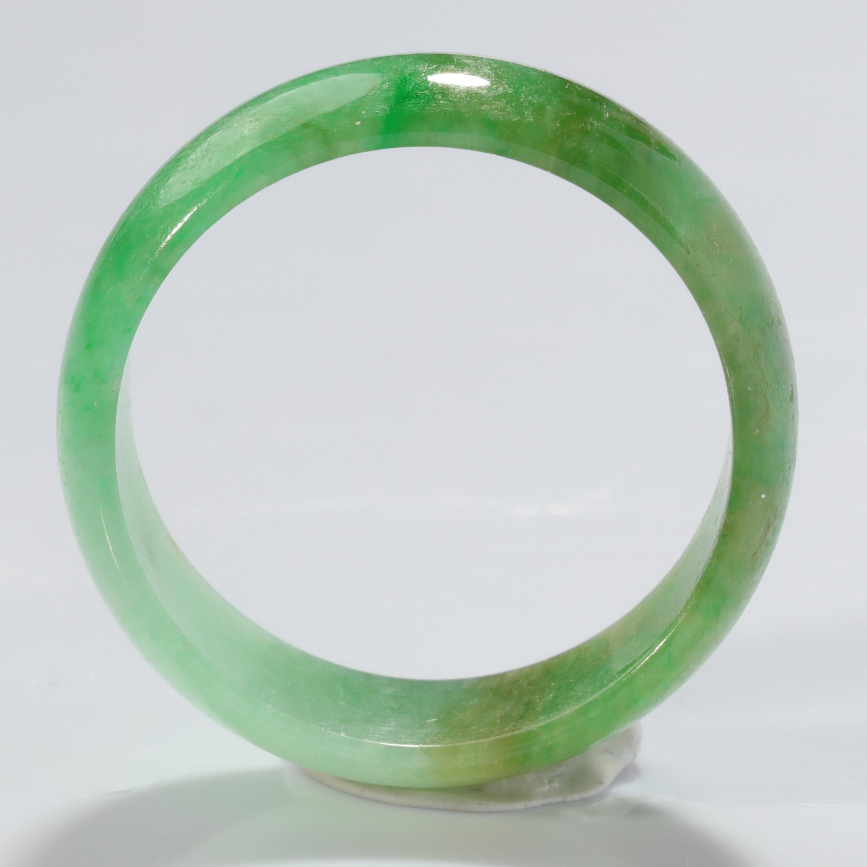 Artisan Wedding Band Carved from Jade