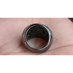 Hochzeit Band Dome Diamant Ring 925 Silber