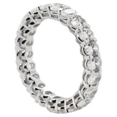 Wedding Band In 18-Carat White Gold Set With Diamonds Totaling 3.330-Carat