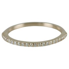 Alliance d'éternité en or 14 carats avec diamants pavés naturels, cadeau d'anniversaire pour mariage