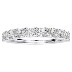 Wedding Band Ring 1981 Classic Collection: 0.9 Carat Diamonds in 14K White Gold