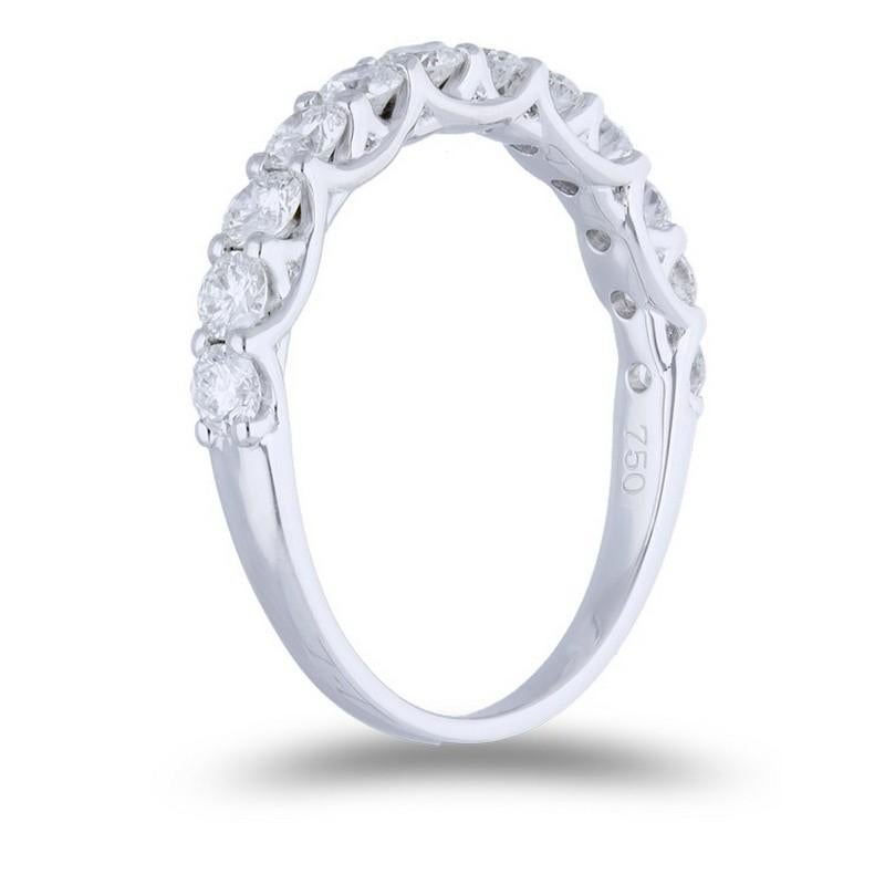 Modern Wedding Band Ring 1981 Classic Collection: 1 Carat Diamonds in 14K White Gold For Sale