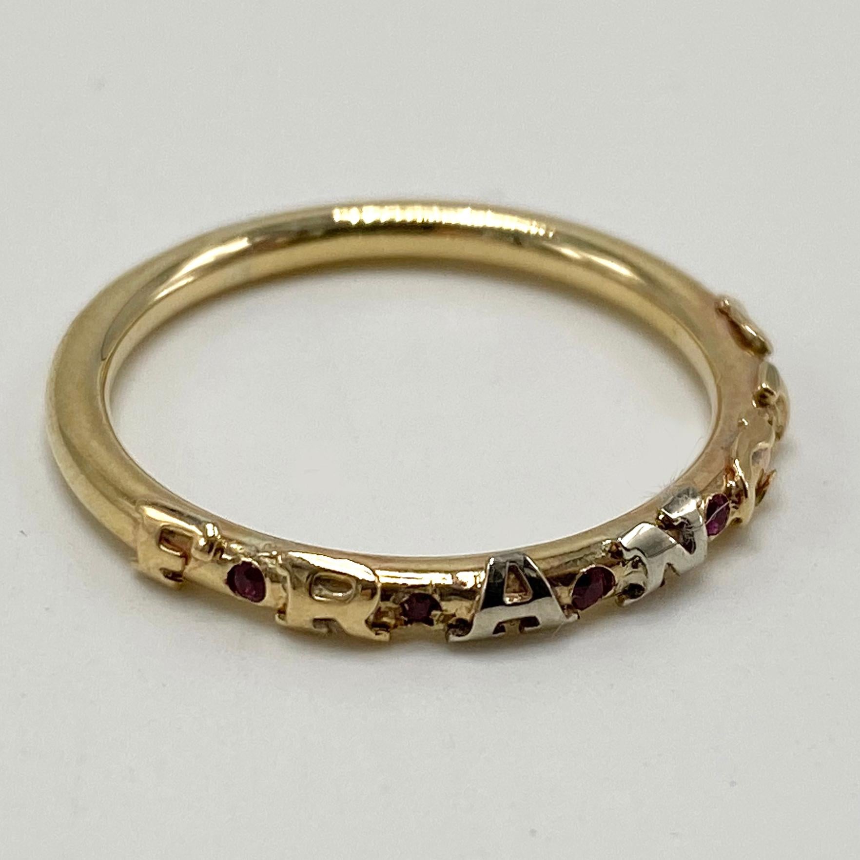 Ehering Verlobungsring, Name Gold Rubin Diamant Smaragd (Zeitgenössisch) im Angebot