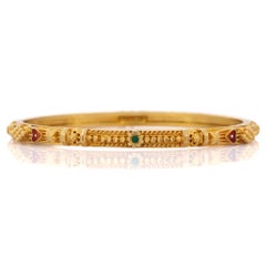Antique Wedding Bangle in 18K Solid Yellow Gold 