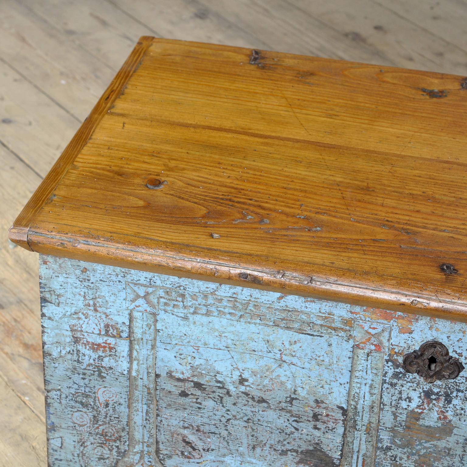 Late 19th Century Wedding Chest, Circa 1880 For Sale