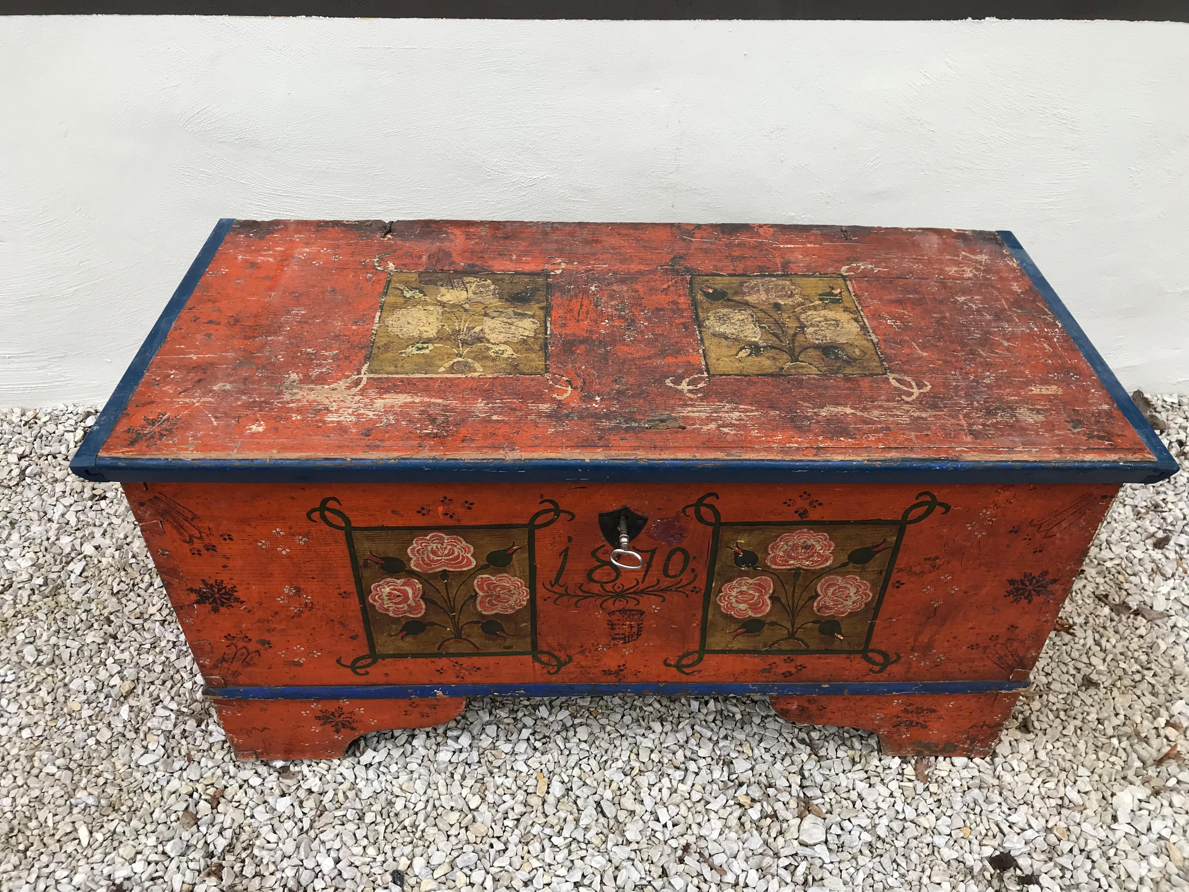 This painted chest comes from Slovakia, year 1870