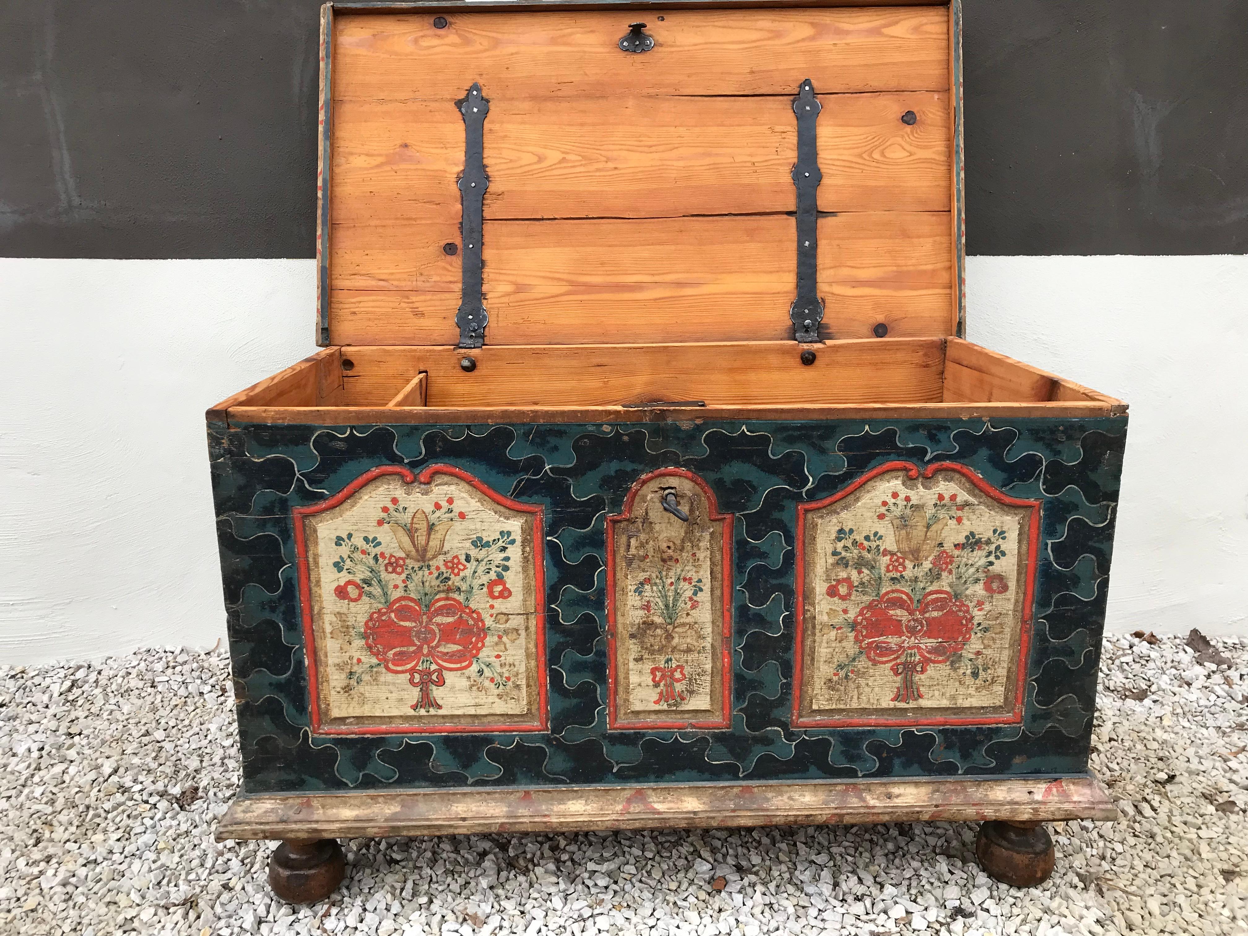This painted chest comes from the Czech
republic, year 1807.