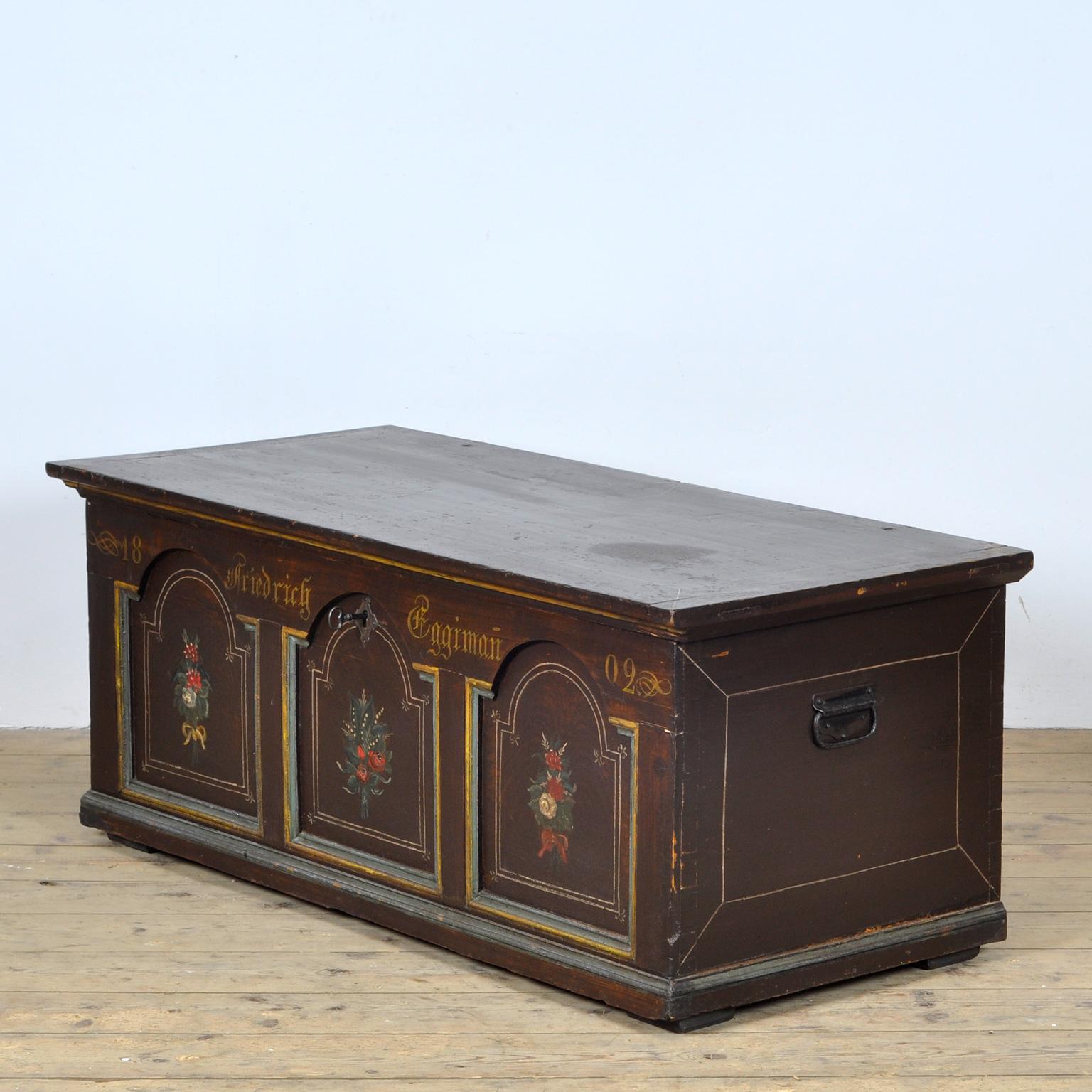 German Wedding Chest From 1802 For Sale